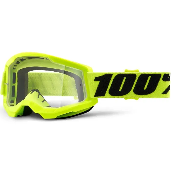 100% Strata 2 MX Goggles Clear Lens