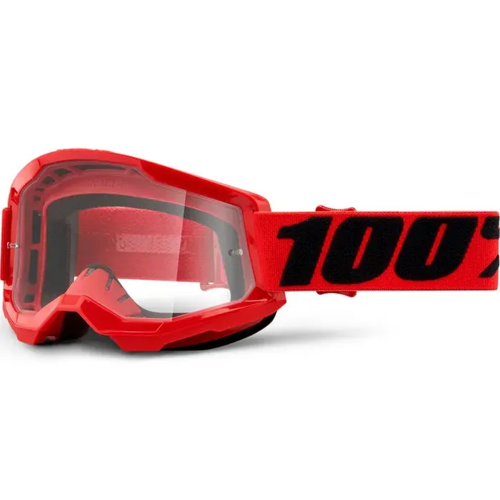 100% Strata 2 MX Goggles Clear Lens