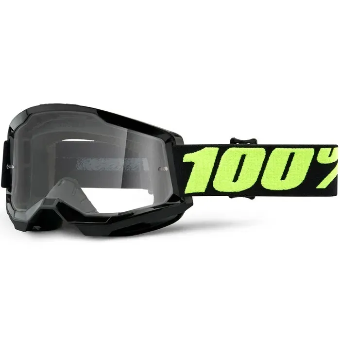 100% Strata 2 MX Goggles Clear Lens