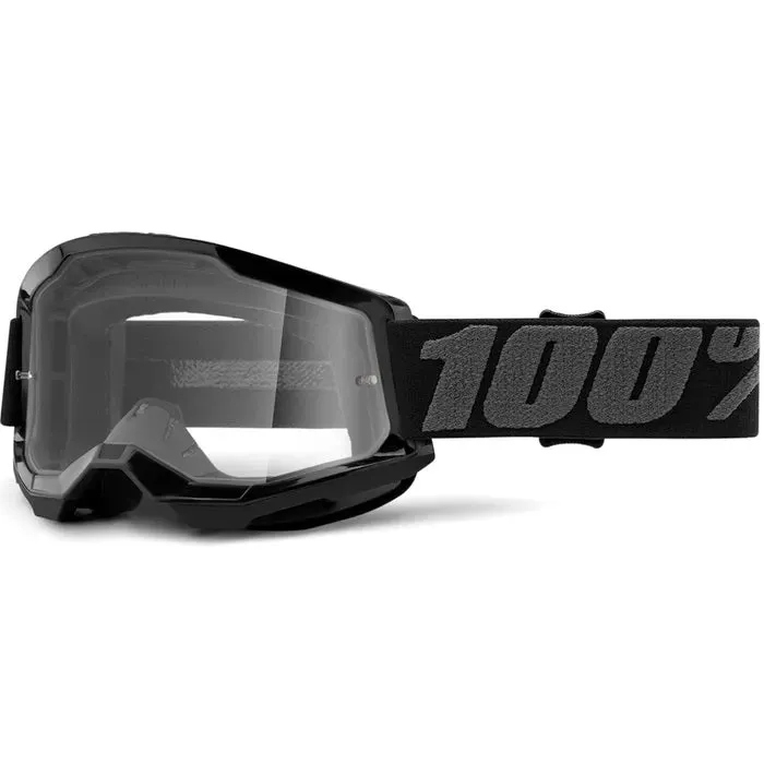 100% Strata 2 MX Goggles Clear Lens