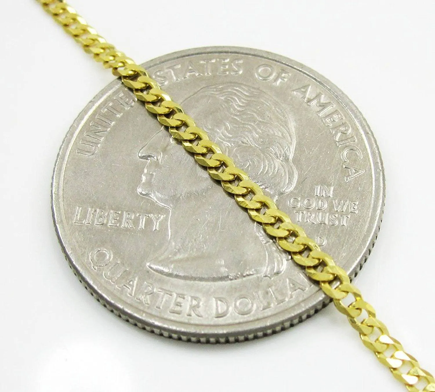 10K Gold Moricci 2MM Italian Cuban Chain Necklace