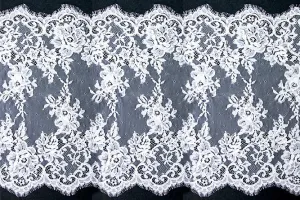 14" White Alençon Galloon Lace