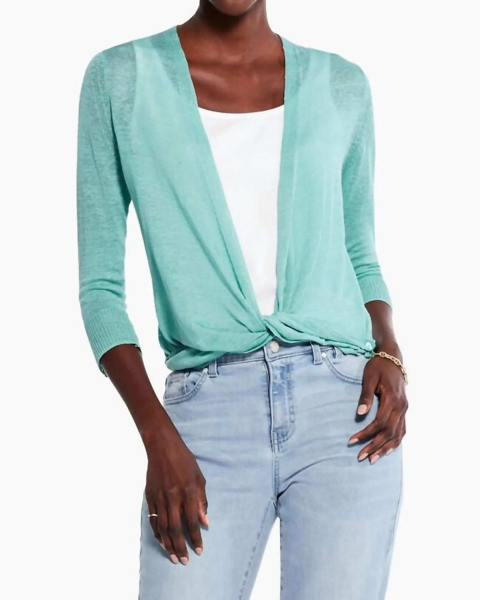 4 Way Cardigan in Hazy Aqua | Hazy Aqua