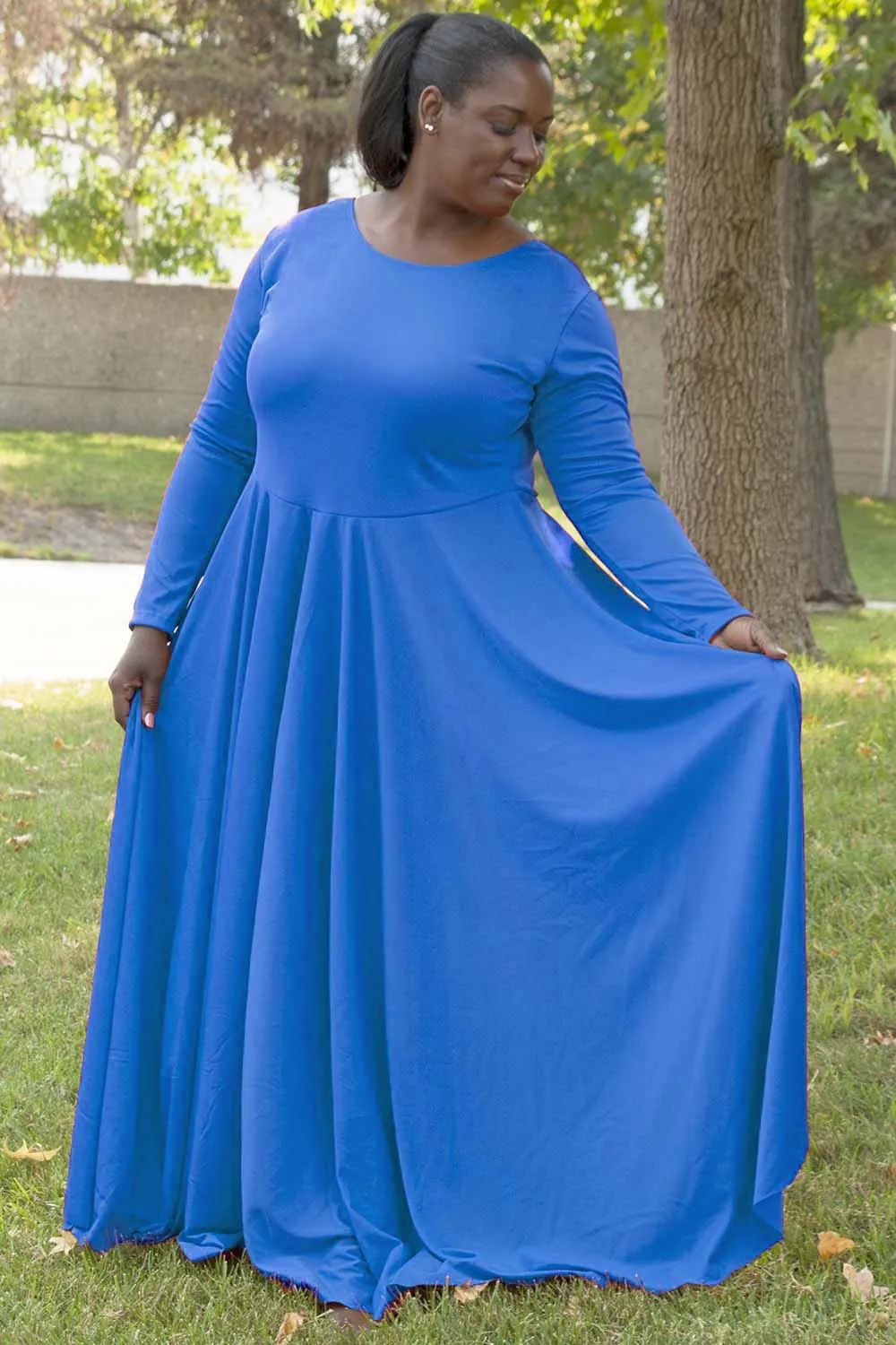 Adult Plus Size Liturgical Long Sleeve Dress