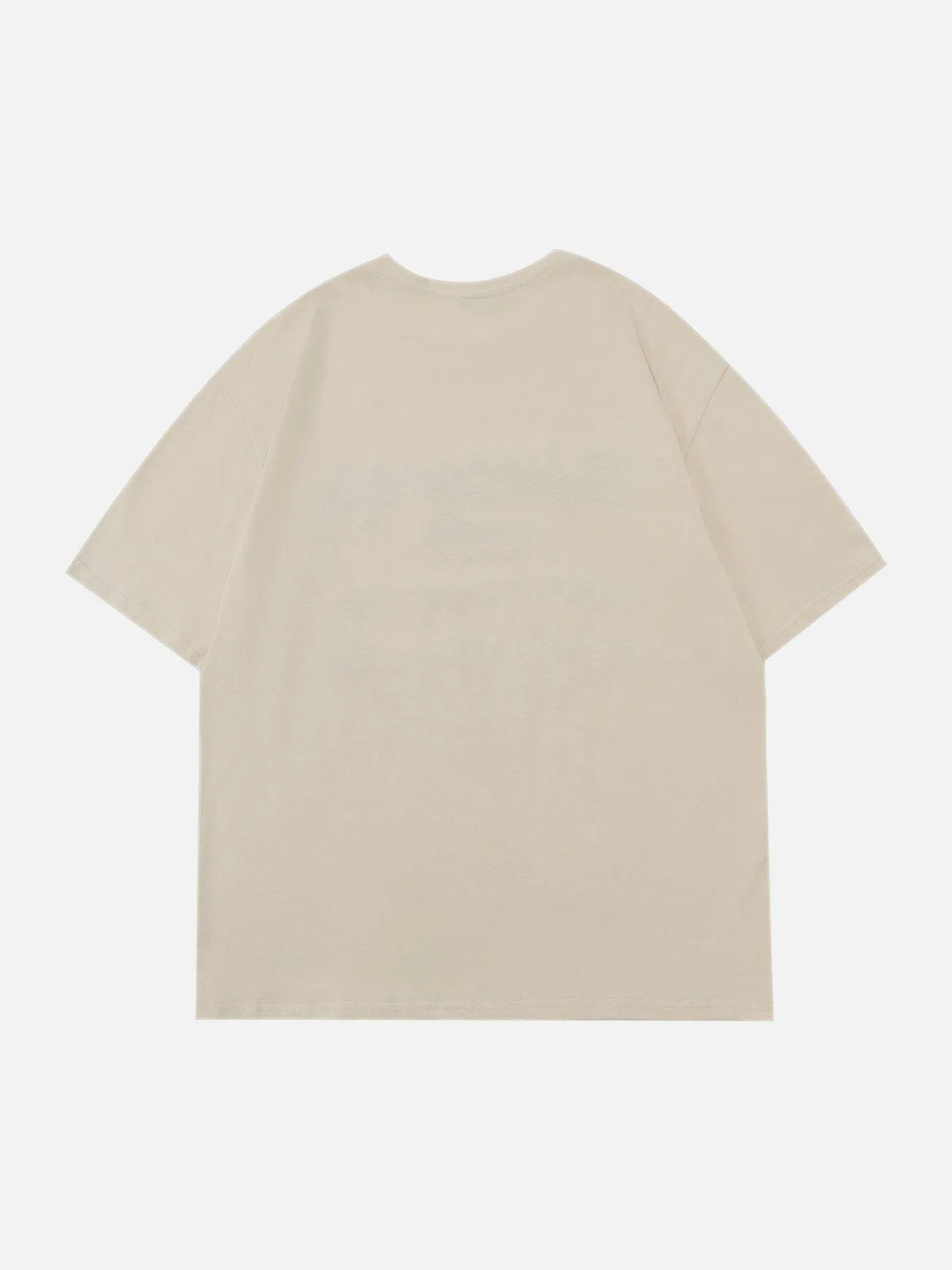 AlanBalen® - Flocked Towel Embroidery Letter Tee