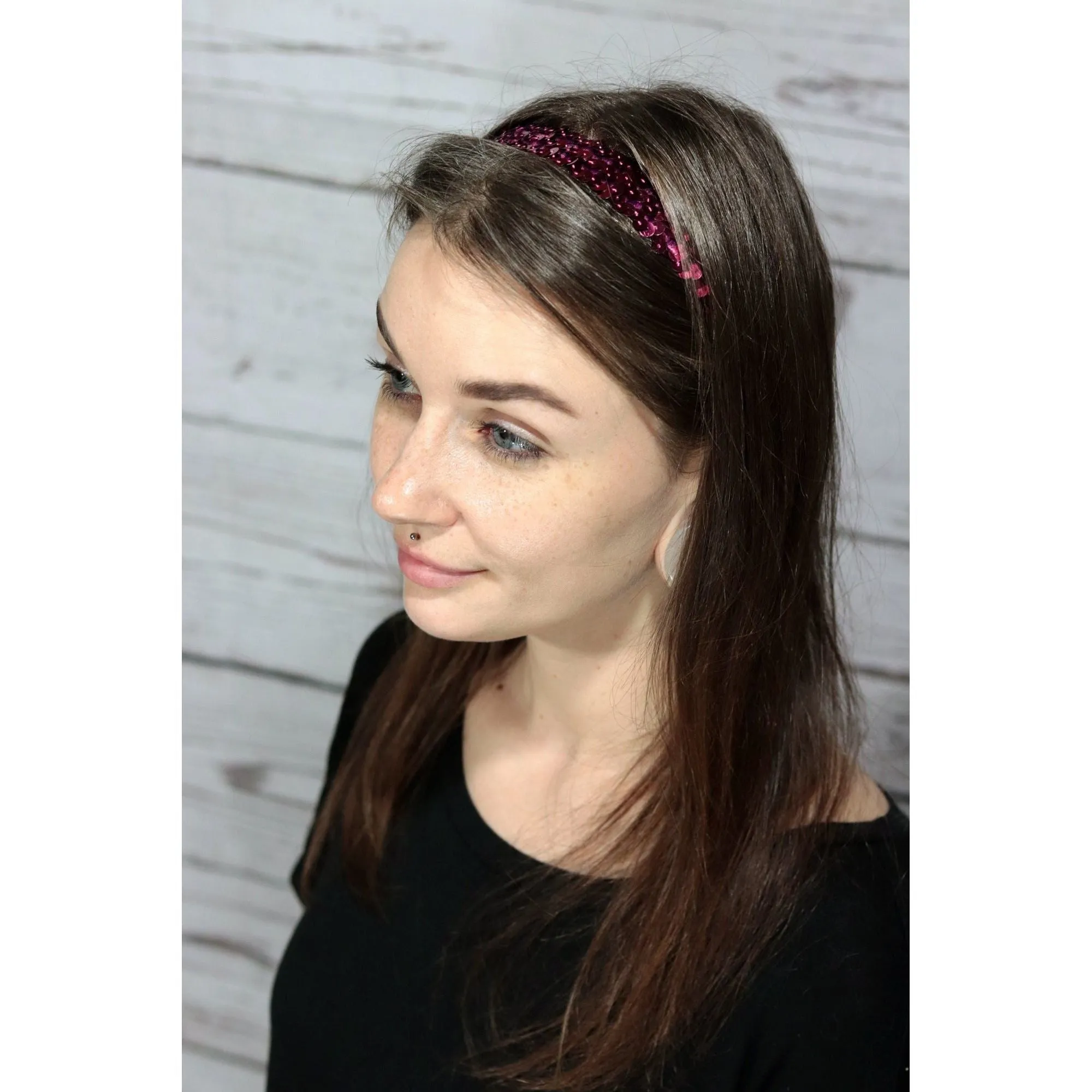 Assorted Sequin Headbands - 12 Pack