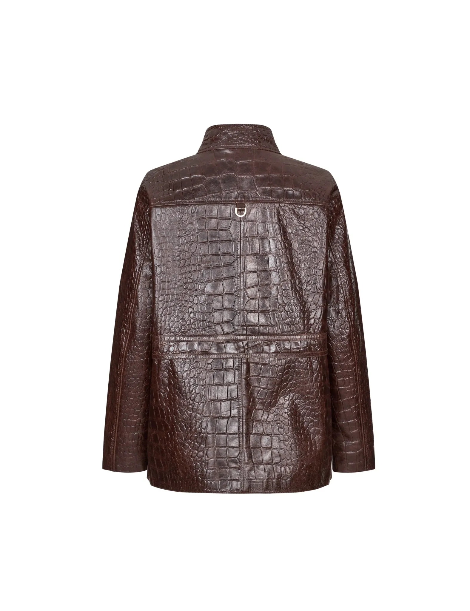 Baba Jacket — Brown Croco