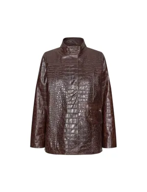 Baba Jacket — Brown Croco