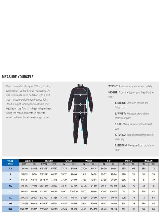 Bare Reactive Black 7mm Wetsuit Mens 2023