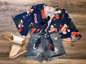 Bell Sleeve Parrot Top