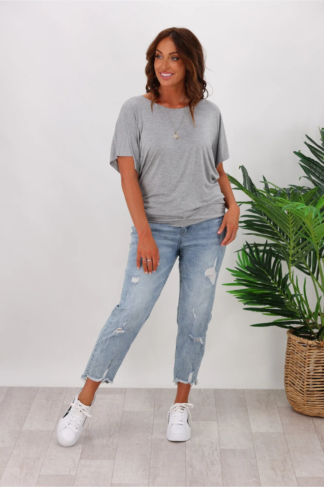 Betty Basics Maui Tee Grey Marle