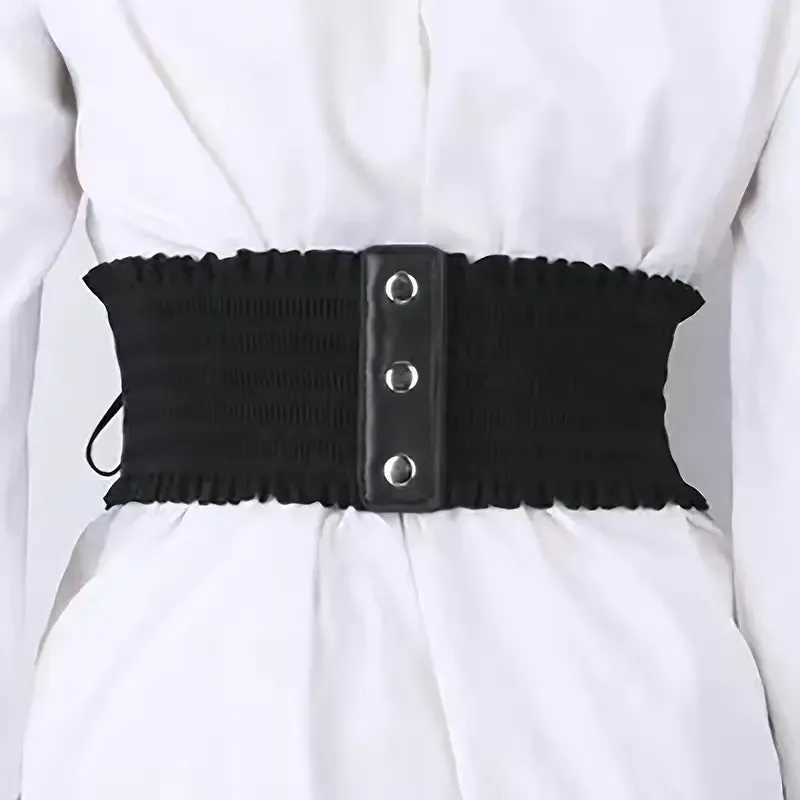 Black Studded Corset Belt For Women