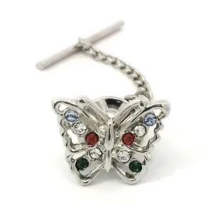 Butterfly Design Tie Pin featuring Swarovski Crystals