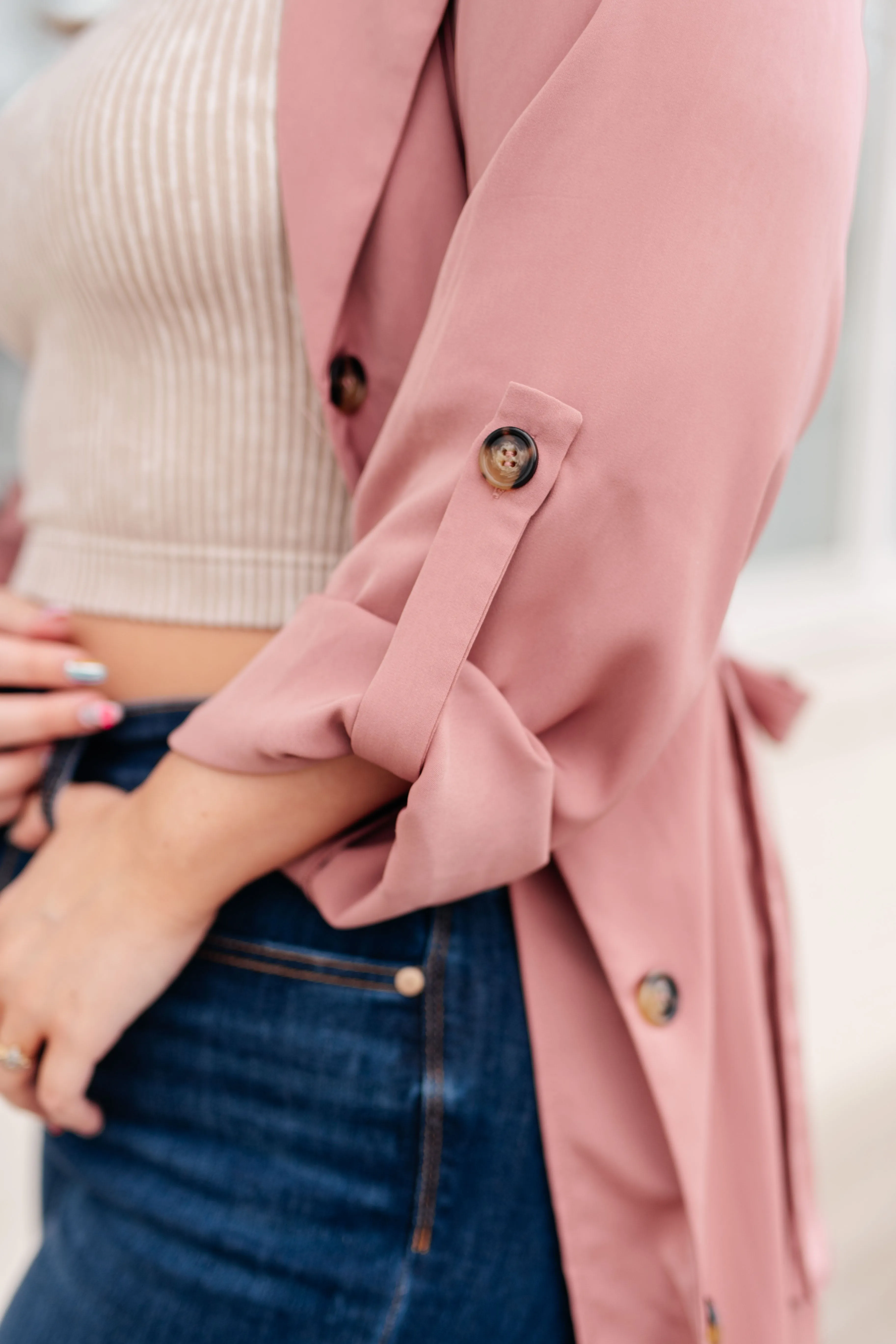 First Day Of Spring Jacket in Dusty Mauve