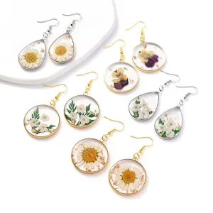 Floral Pendant Drop Earring