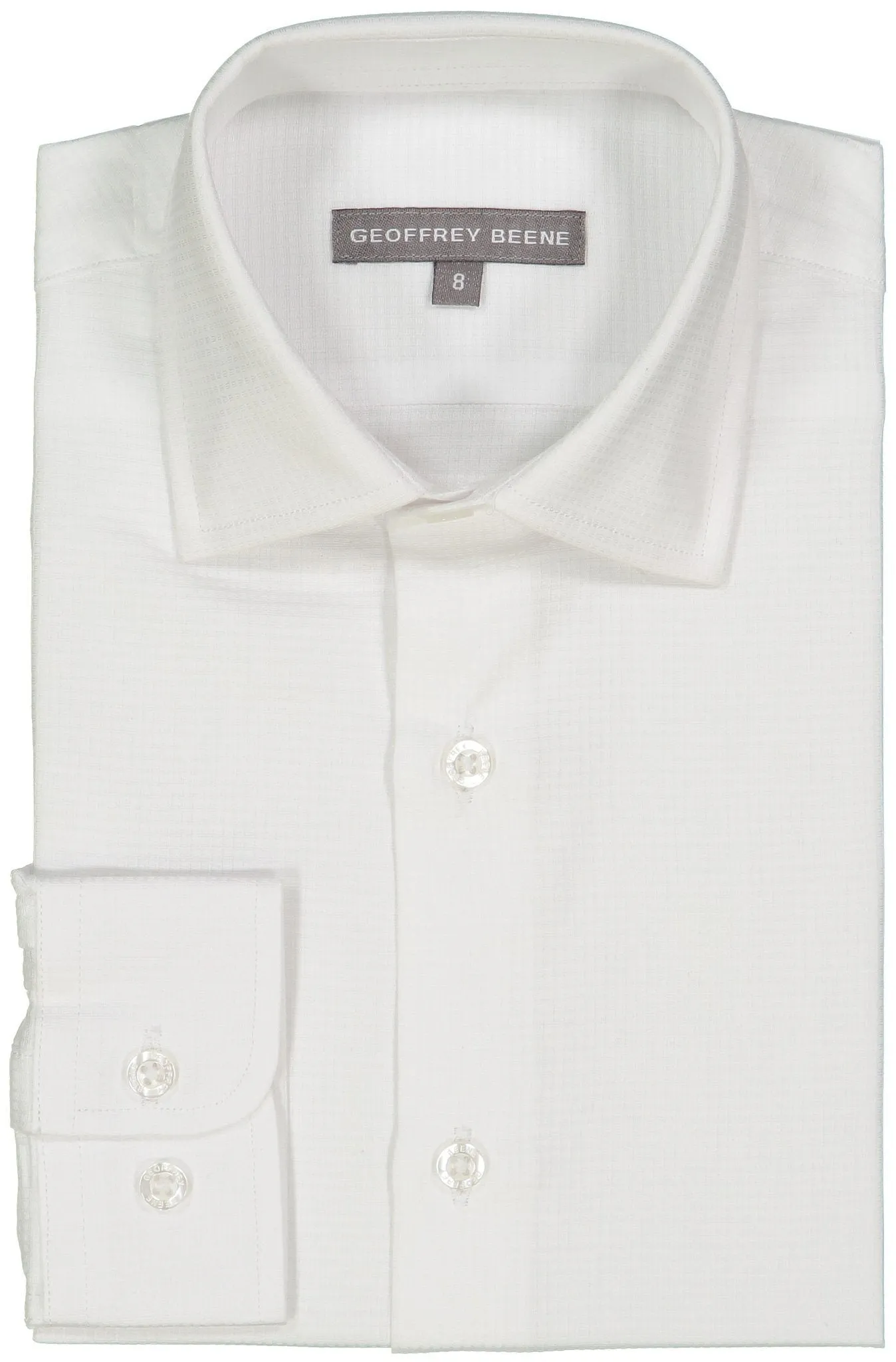 Geoffrey Beene Boys White Dress Shirt