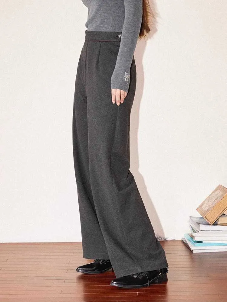 High waist straight pants【s0000010709】