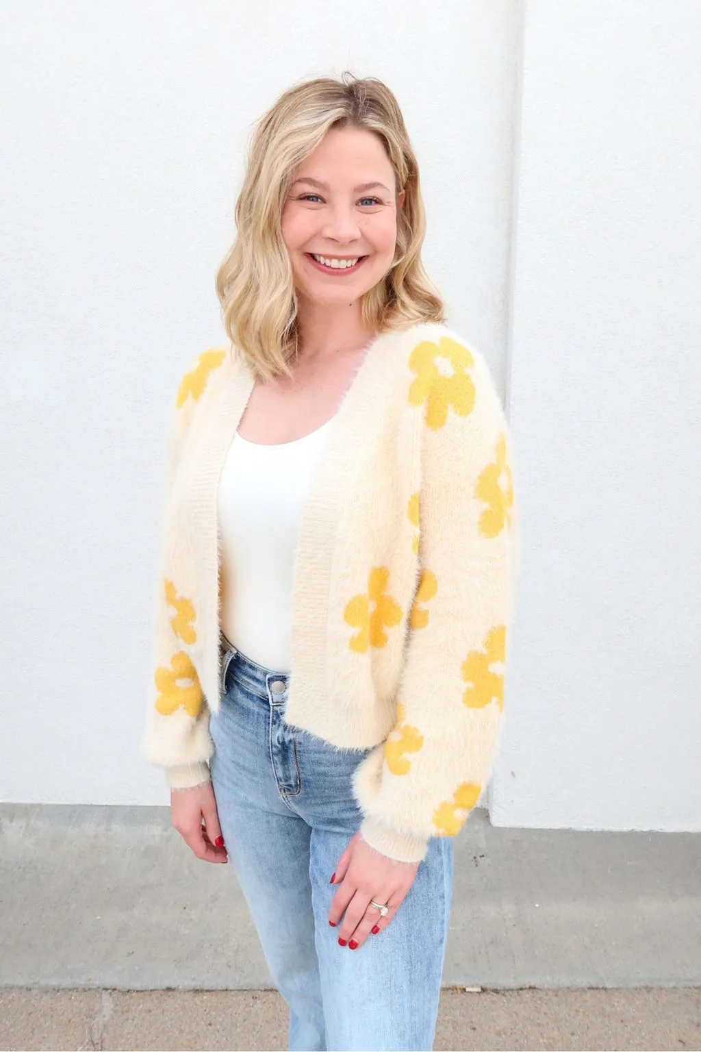 Lazy Daisy Flower Cardigan