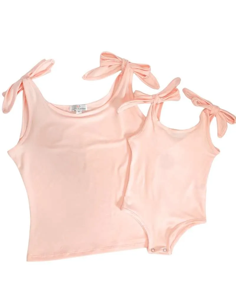 Madden Tie Shoulder Tank Top & Leotard | Pink