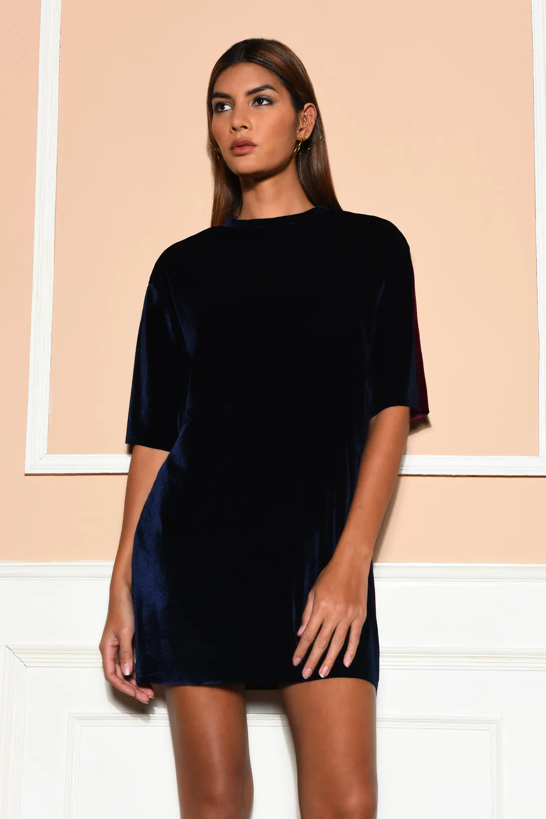 Mia Velvet T-Shirt Dress