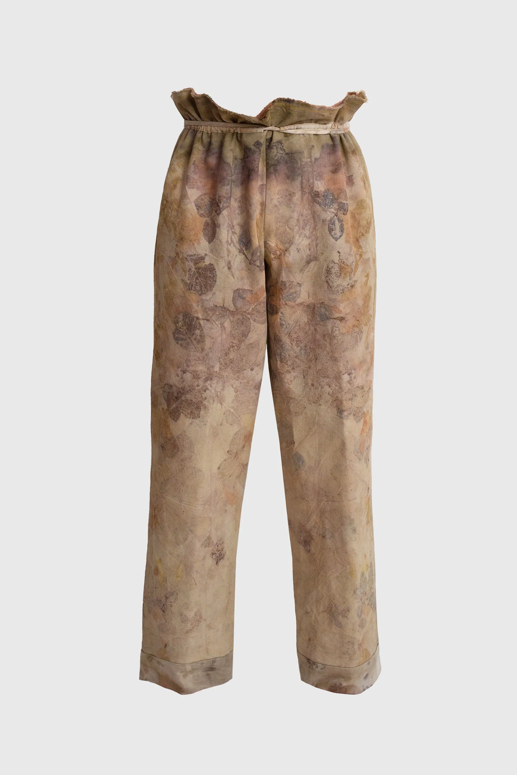 Naturally Dyed Pants - Flora Print