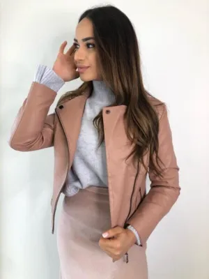 Pink Leather Jacket