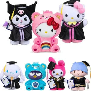 Sanrio Anime Plush Toys 35/25cm – Cinnamoroll, My Melody, Kuromi, Hello Kitty Graduation Plushie | Kawaii Soft Stuffed Dolls for Girls