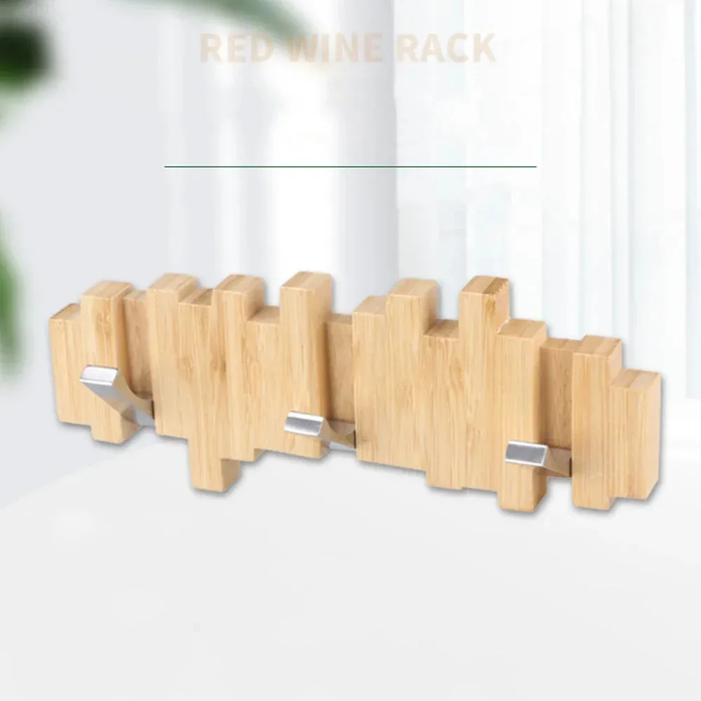 SINOTAO  -  Bamboo Wall Coat Rack Clothes Hat Keys Holder Garment Porte Manteau Furniture Clothing Bag Hangers in The Hallway Entrance