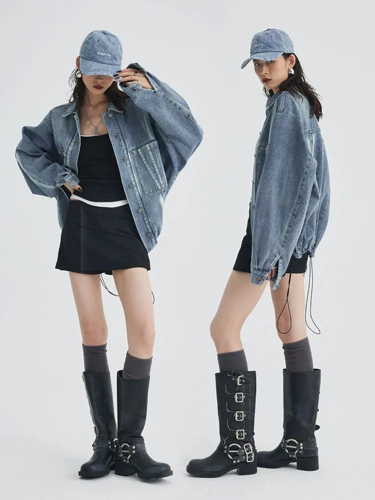 Split Silhouette Denim Jacket【s0000007336】