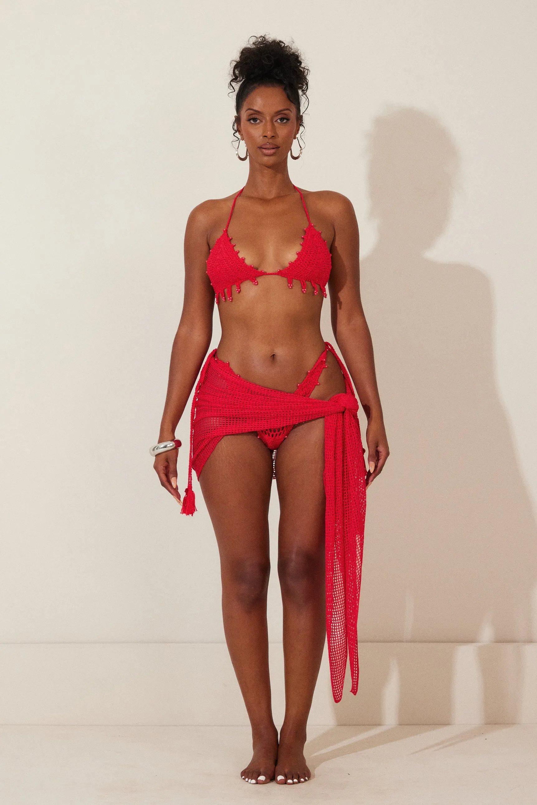 The crochet sarong- Red