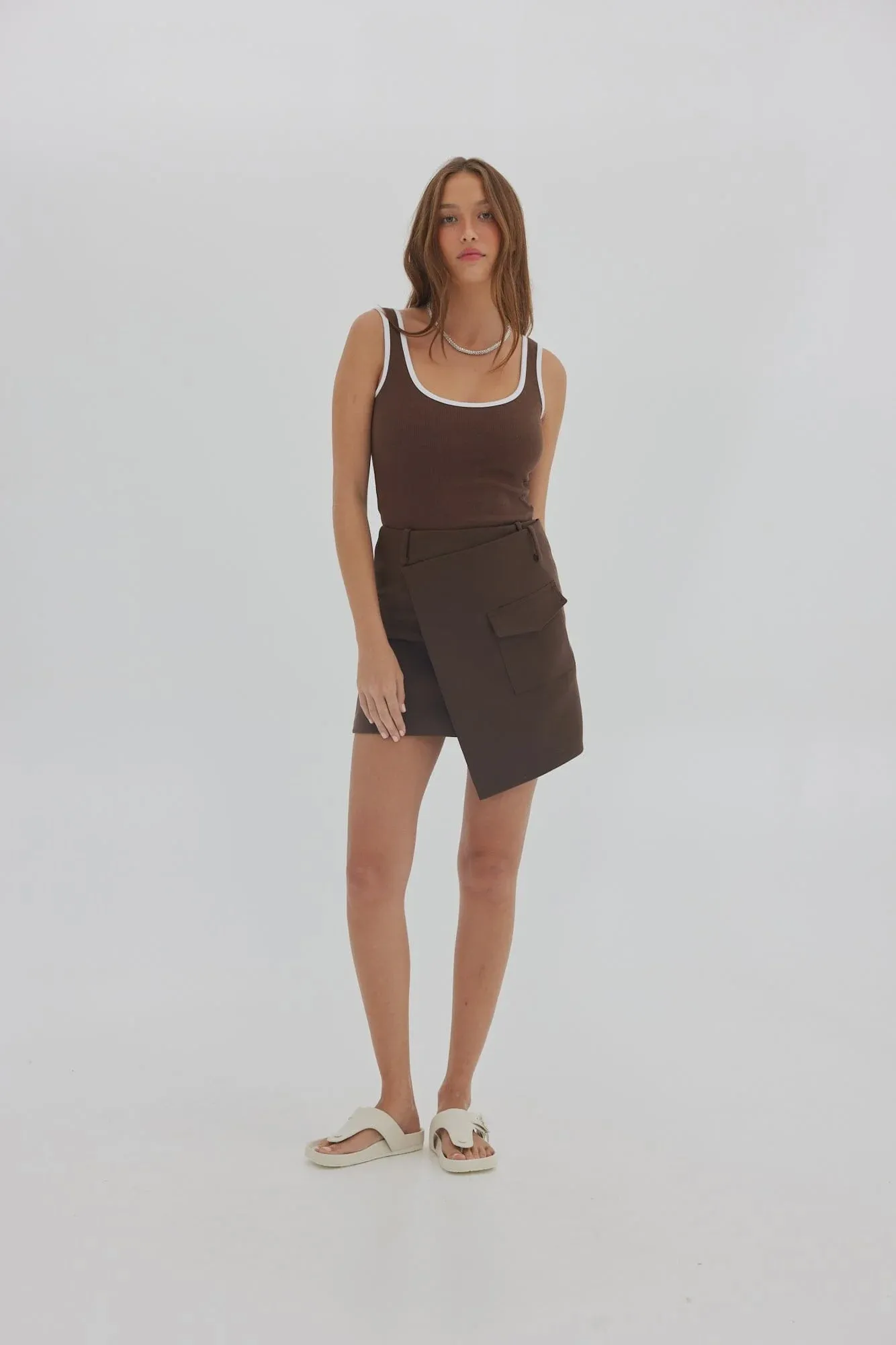 Toast Society Wrap Skirt - Chocolate