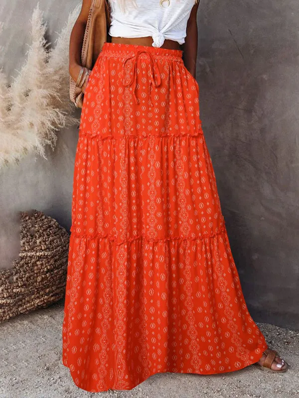 Women's Bohemian Style Maxi Skirt