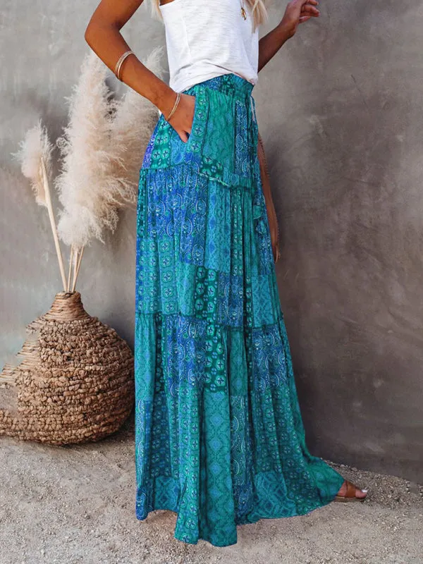 Women's Bohemian Style Maxi Skirt