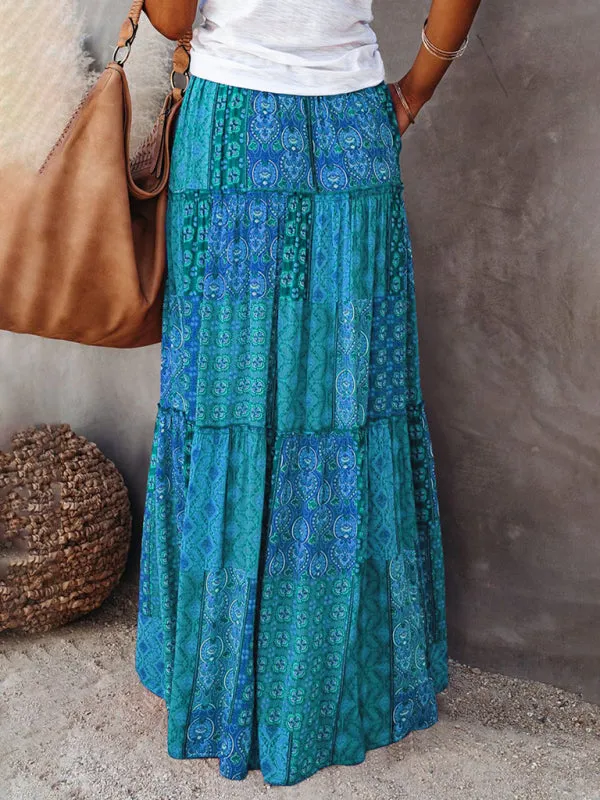 Women's Bohemian Style Maxi Skirt