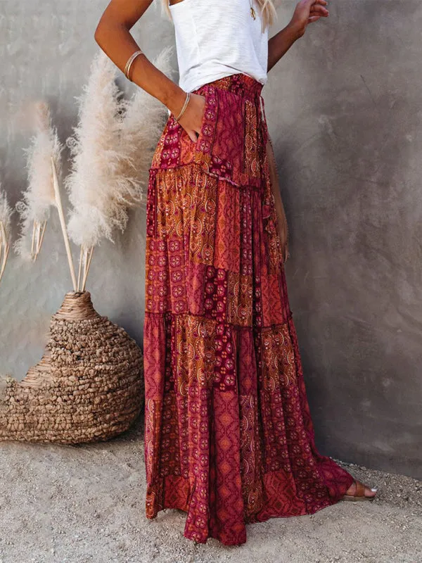 Women's Bohemian Style Maxi Skirt