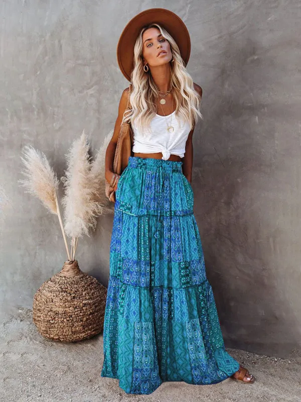 Women's Bohemian Style Maxi Skirt