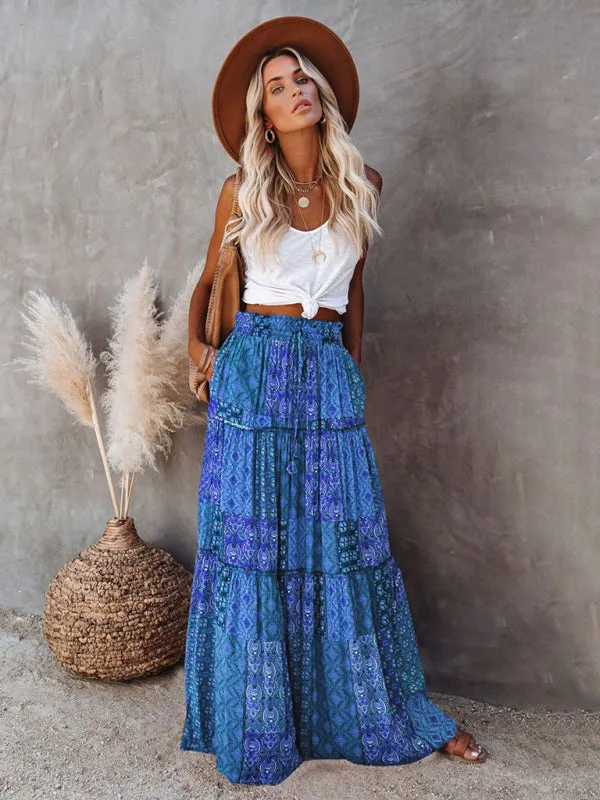 Women's Bohemian Style Maxi Skirt