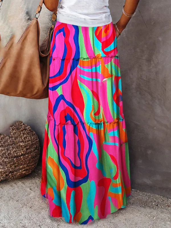 Women's Bohemian Style Maxi Skirt