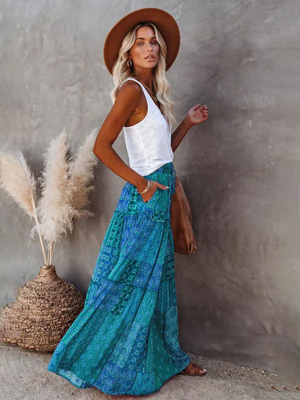 Women's Bohemian Style Maxi Skirt