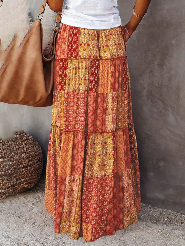 Women's Bohemian Style Maxi Skirt