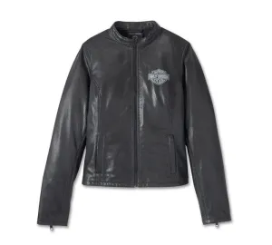 Women's Factory Perforated Leather Jacket