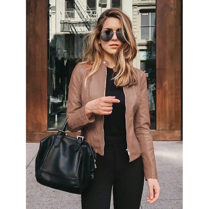 Women's Faux Leather Jacket